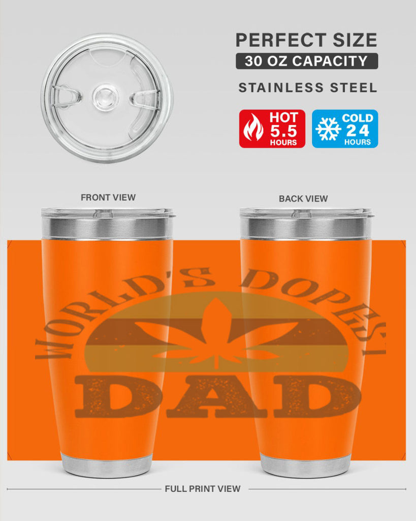 world’s dopest dad 137#- fathers day- Tumbler