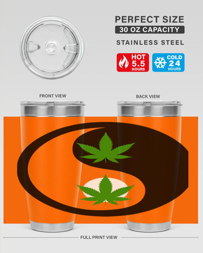 yin and yang weed 311#- marijuana- Tumbler