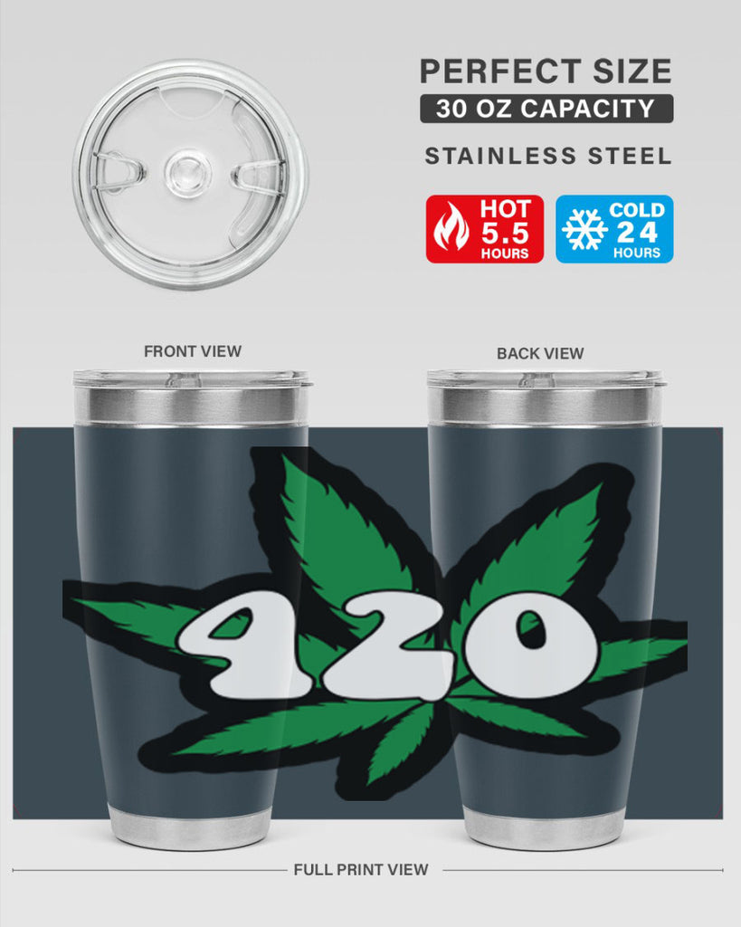 420 4#- marijuana- Tumbler