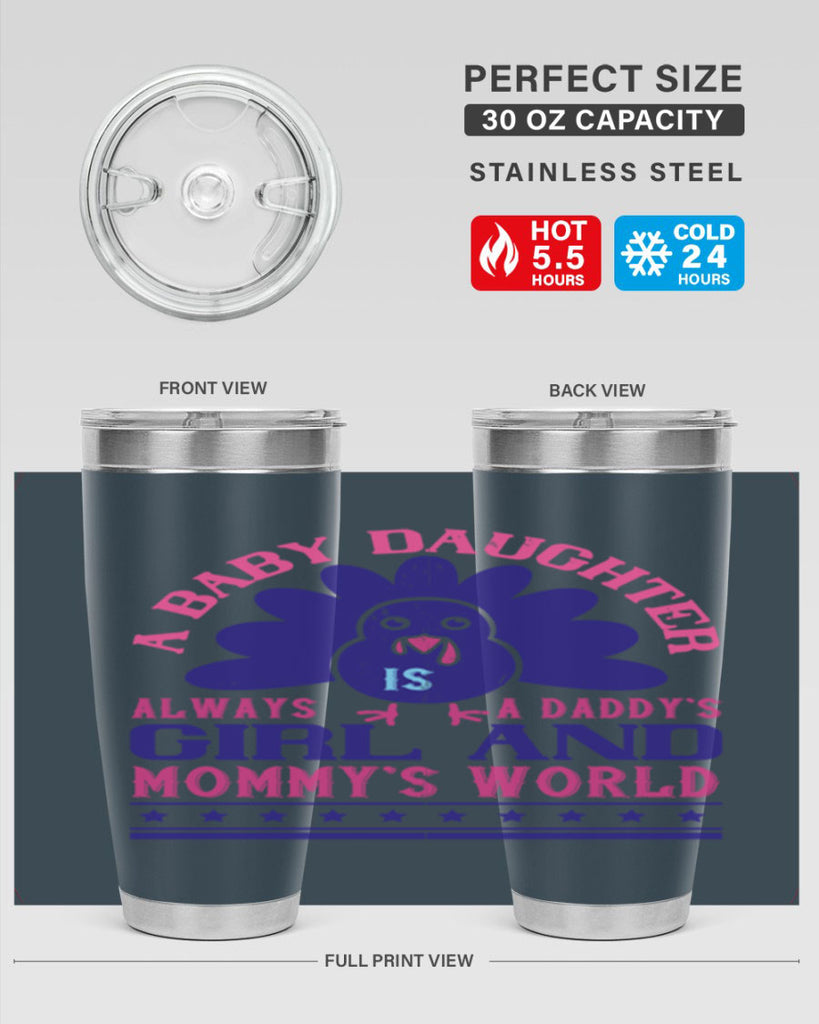 A baby daughter is always a Daddy’s girl and Mommy’s worldd Style 147#- baby- tumbler