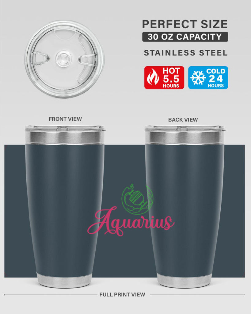 Aquarius 70#- zodiac- Tumbler