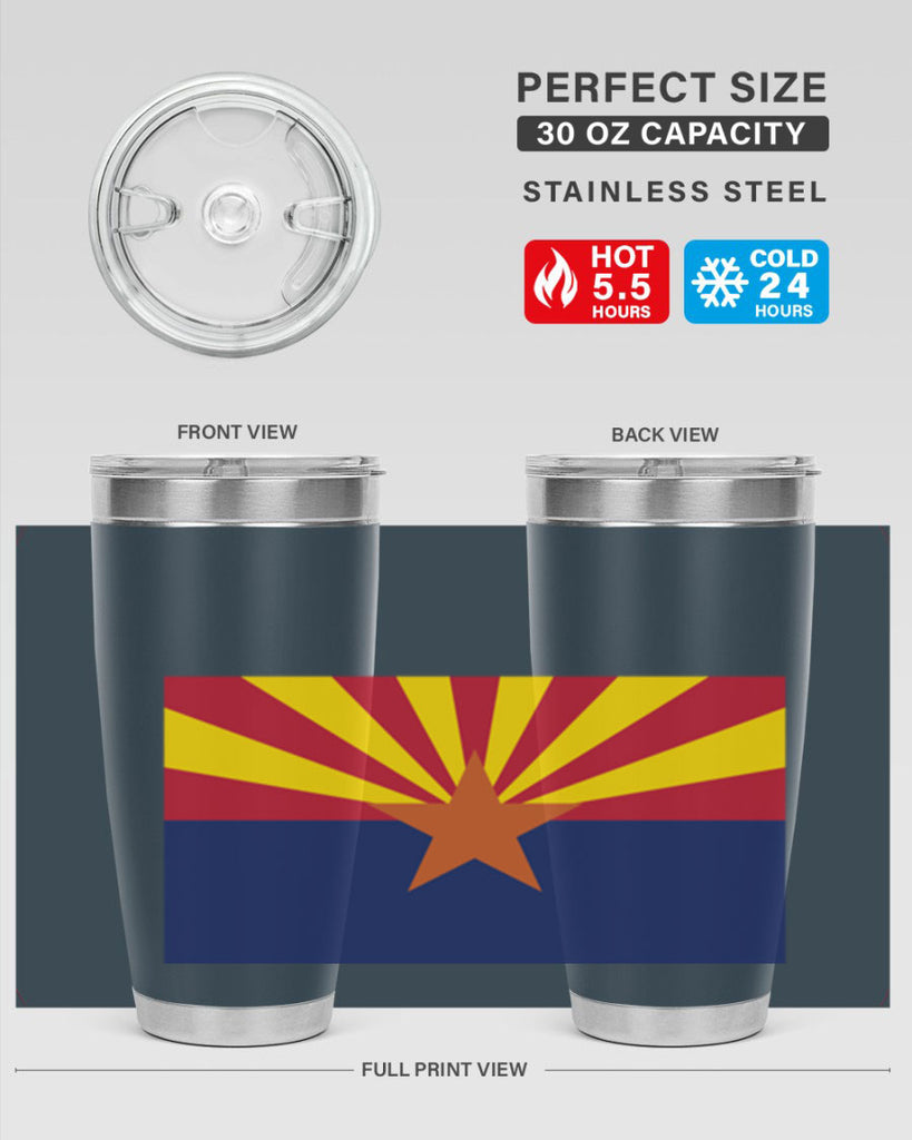 Arizona 49#- Us Flags- Tumbler