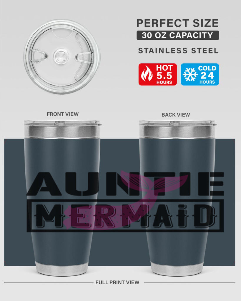 Auntie mermaid 18#- mermaid- Tumbler