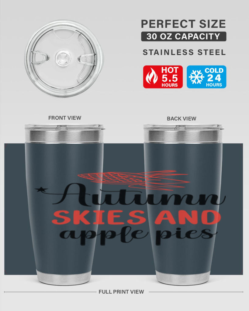 Autumn skies and apple pies 29#- fall- Tumbler