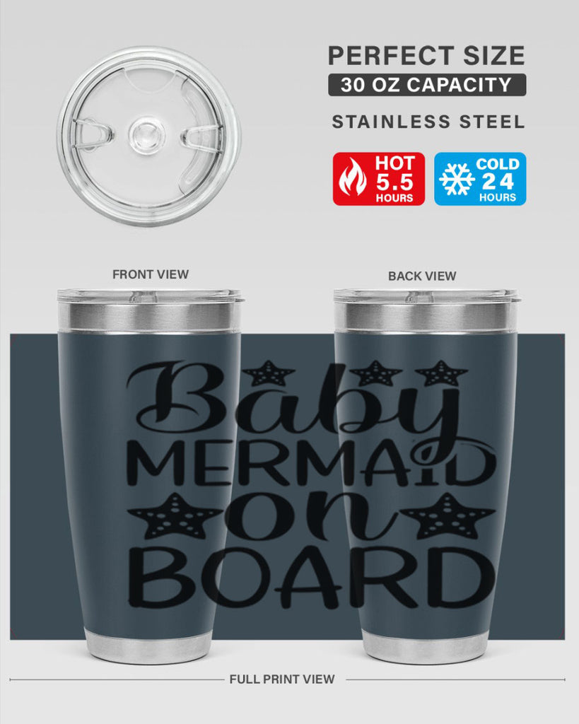 Baby Mermaid On Board 32#- mermaid- Tumbler