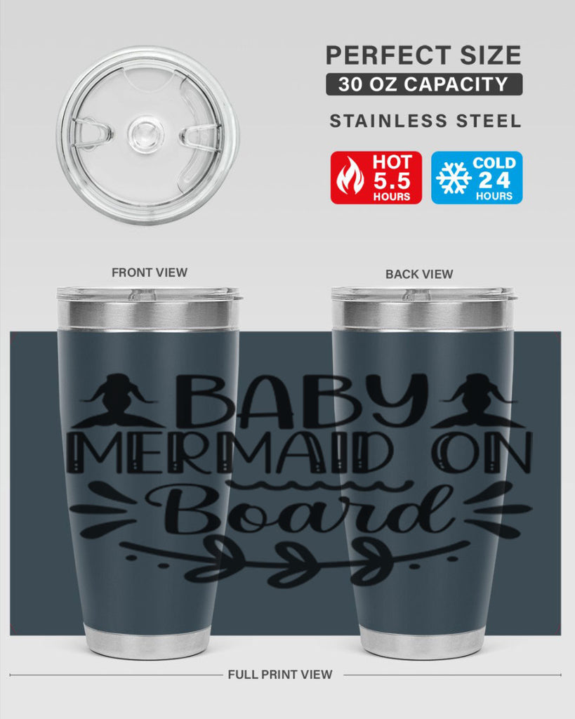 Baby mermaid on board 30#- mermaid- Tumbler