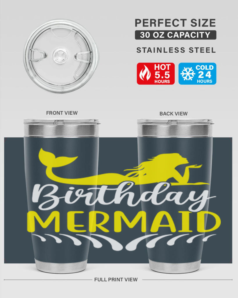 Birthday Mermaid 68#- mermaid- Tumbler