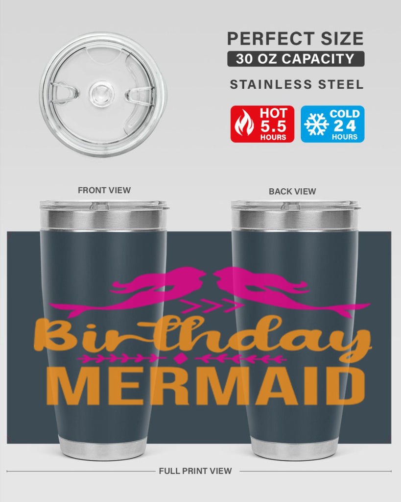 Birthday Mermaid 69#- mermaid- Tumbler