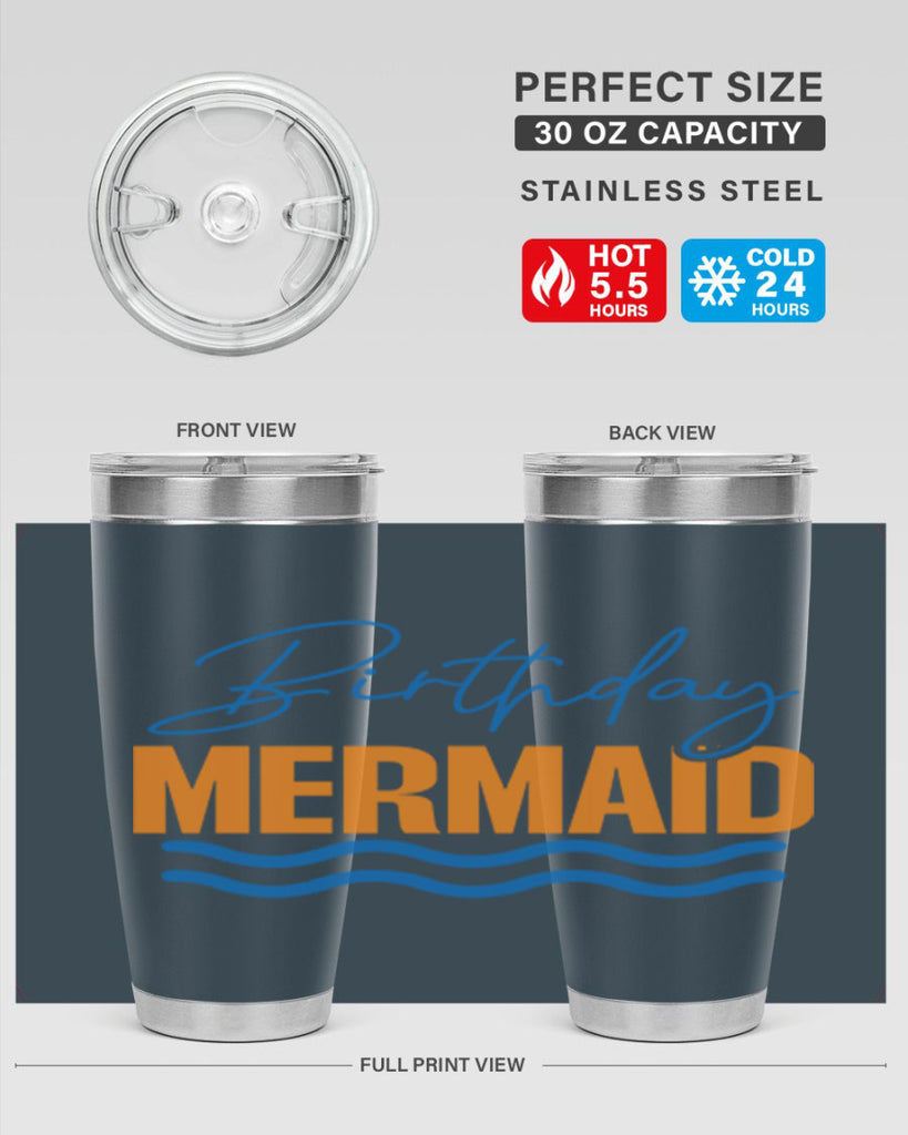 Birthday Mermaid 73#- mermaid- Tumbler
