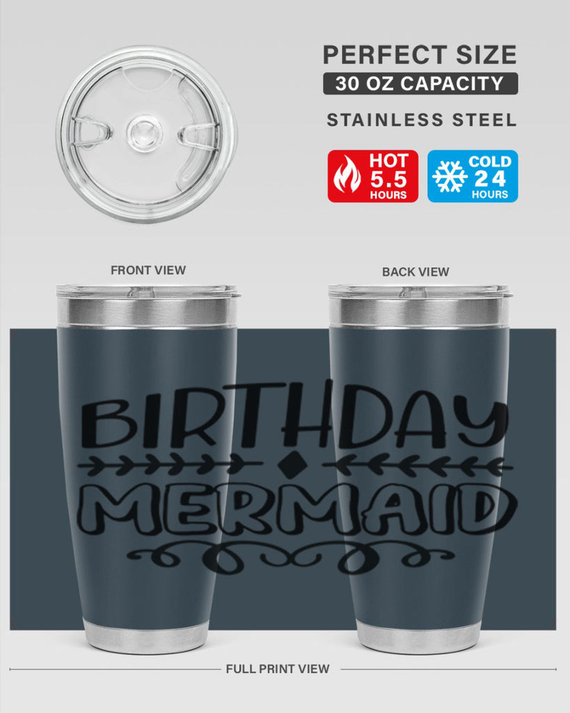 Birthday mermaid 74#- mermaid- Tumbler