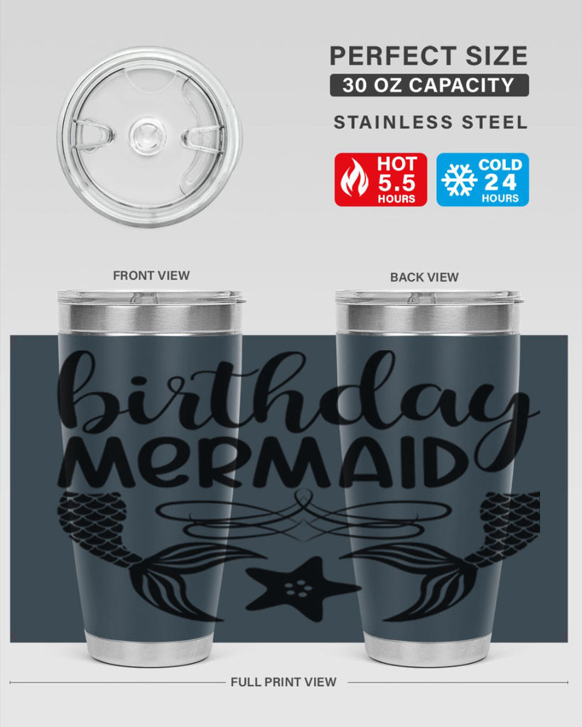 Birthday mermaid 76#- mermaid- Tumbler