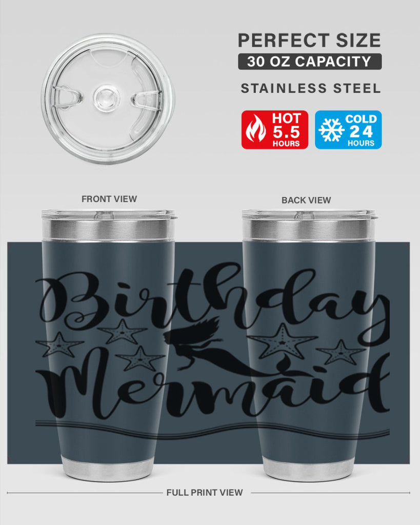 Birthday mermaid 77#- mermaid- Tumbler