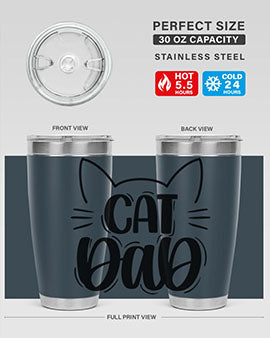 Cat Dad Style 81#- cat- Tumbler