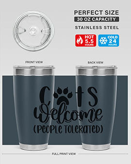 Cats Welcome Style 91#- cat- Tumbler