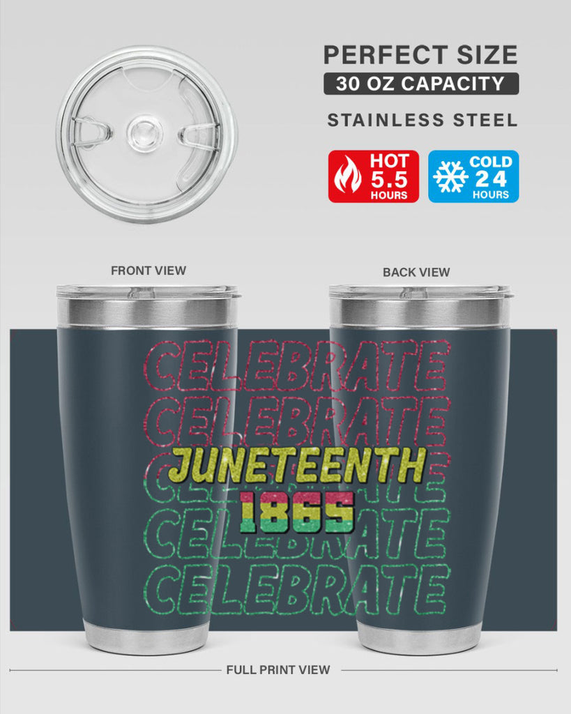 Celabrate Juneteenth Since 1865 Png 18#- Juneteenth- tumbler