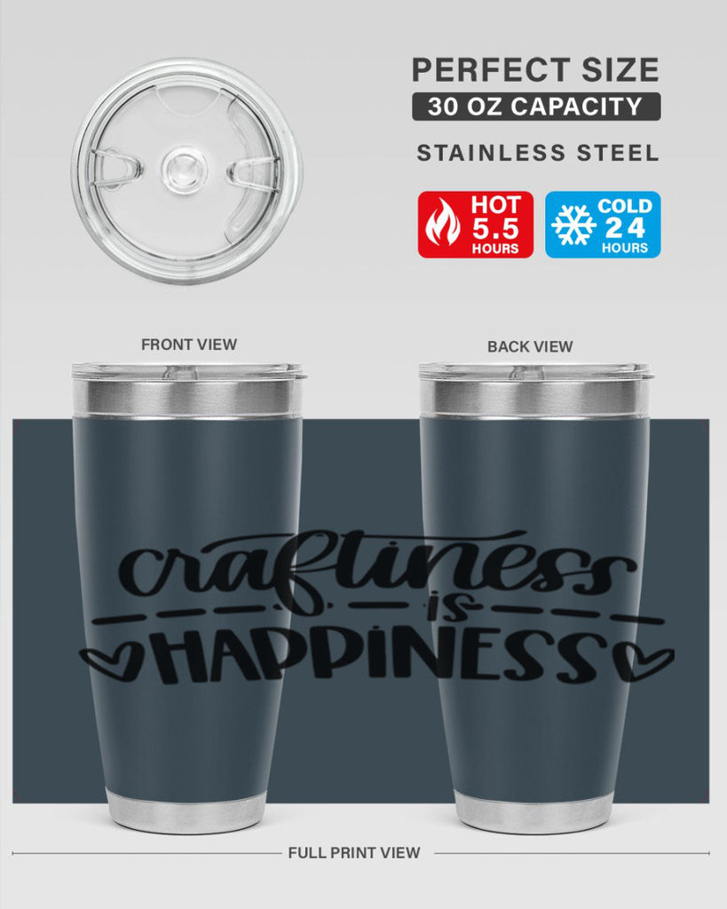 Craftiness Is Happiness 35#- crafting- Tumbler