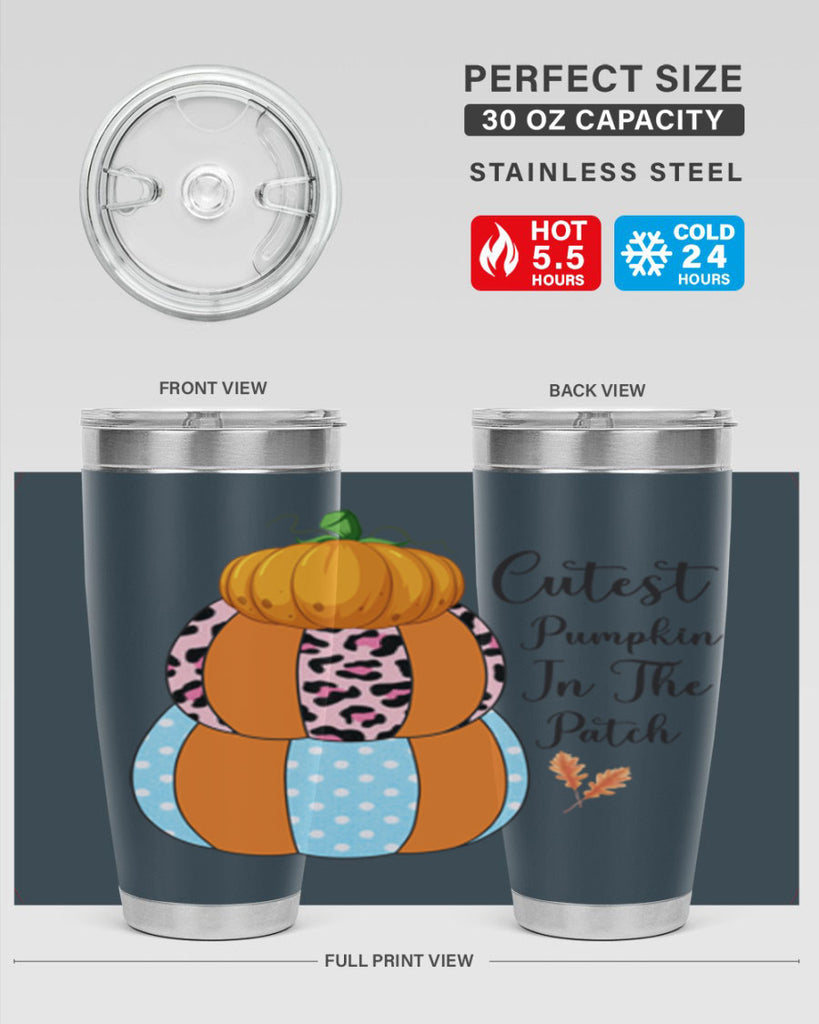Cutest Pumpkin in the Patch 64#- fall- Tumbler