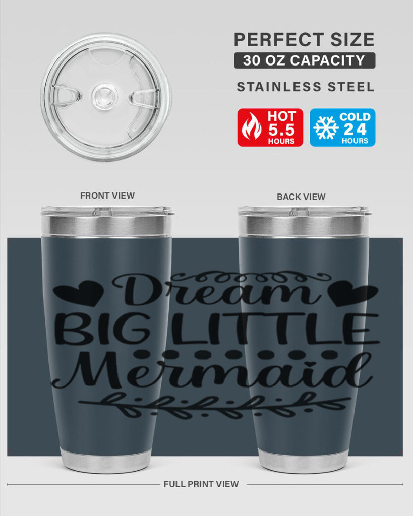 Dream big little mermaid 124#- mermaid- Tumbler