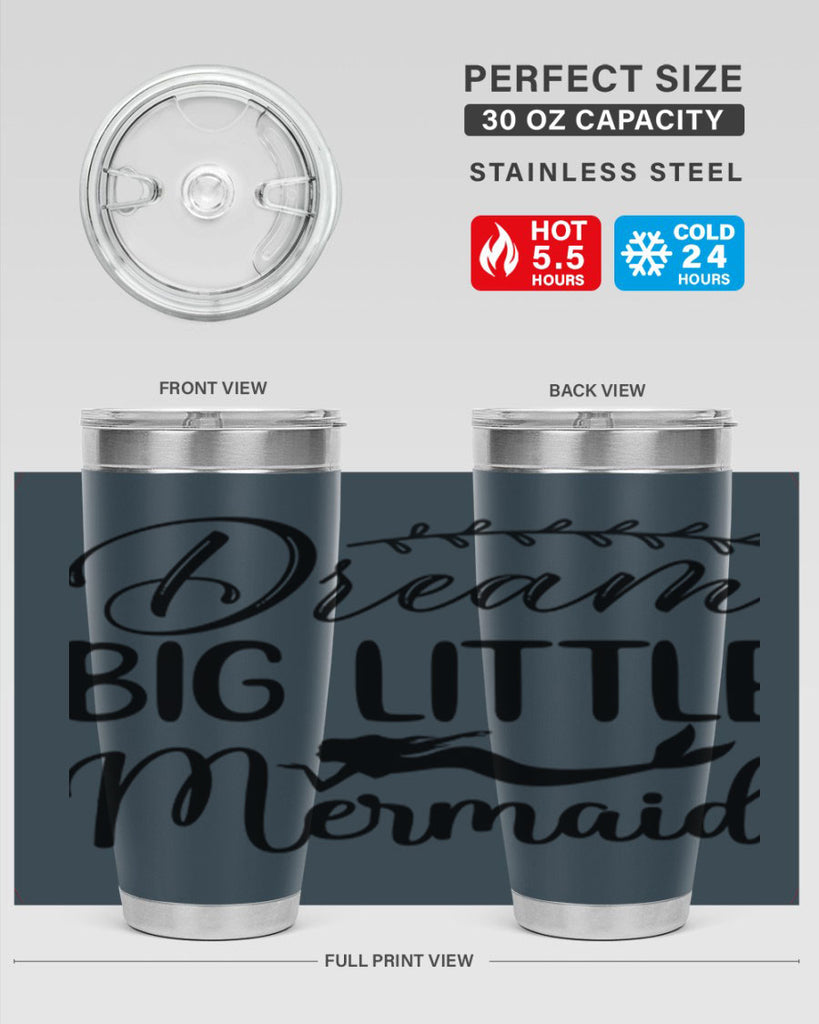 Dream big little mermaid 125#- mermaid- Tumbler