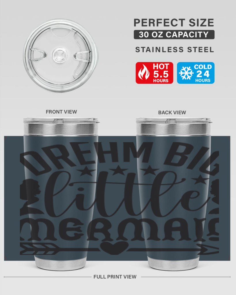 Dream big little mermaid 129#- mermaid- Tumbler