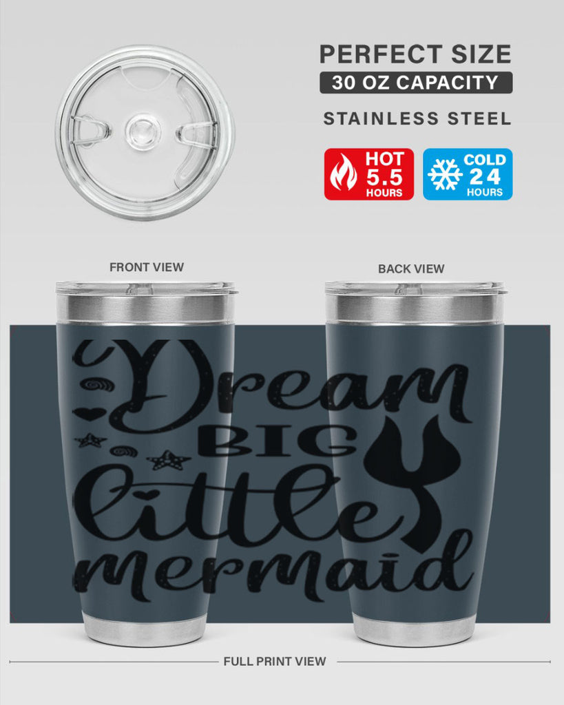 Dream big little mermaid 136#- mermaid- Tumbler