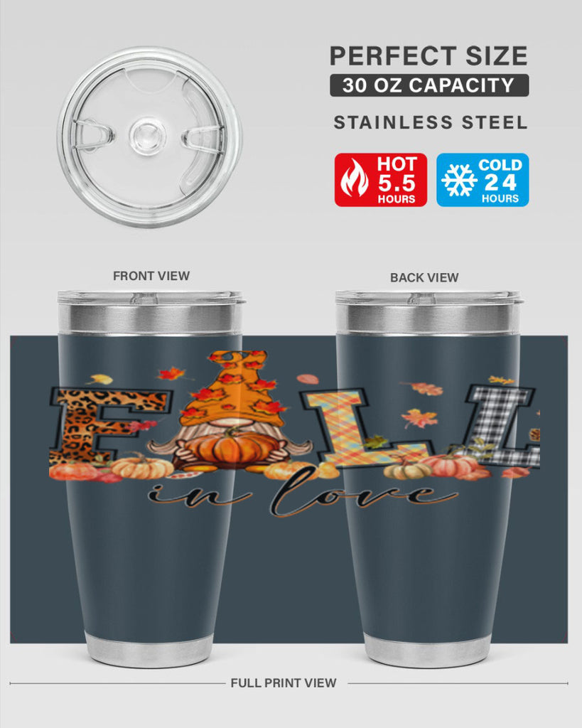 FALLinloveFallGnome 151#- fall- Tumbler