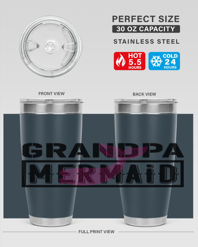 Grandpa mermaid 204#- mermaid- Tumbler