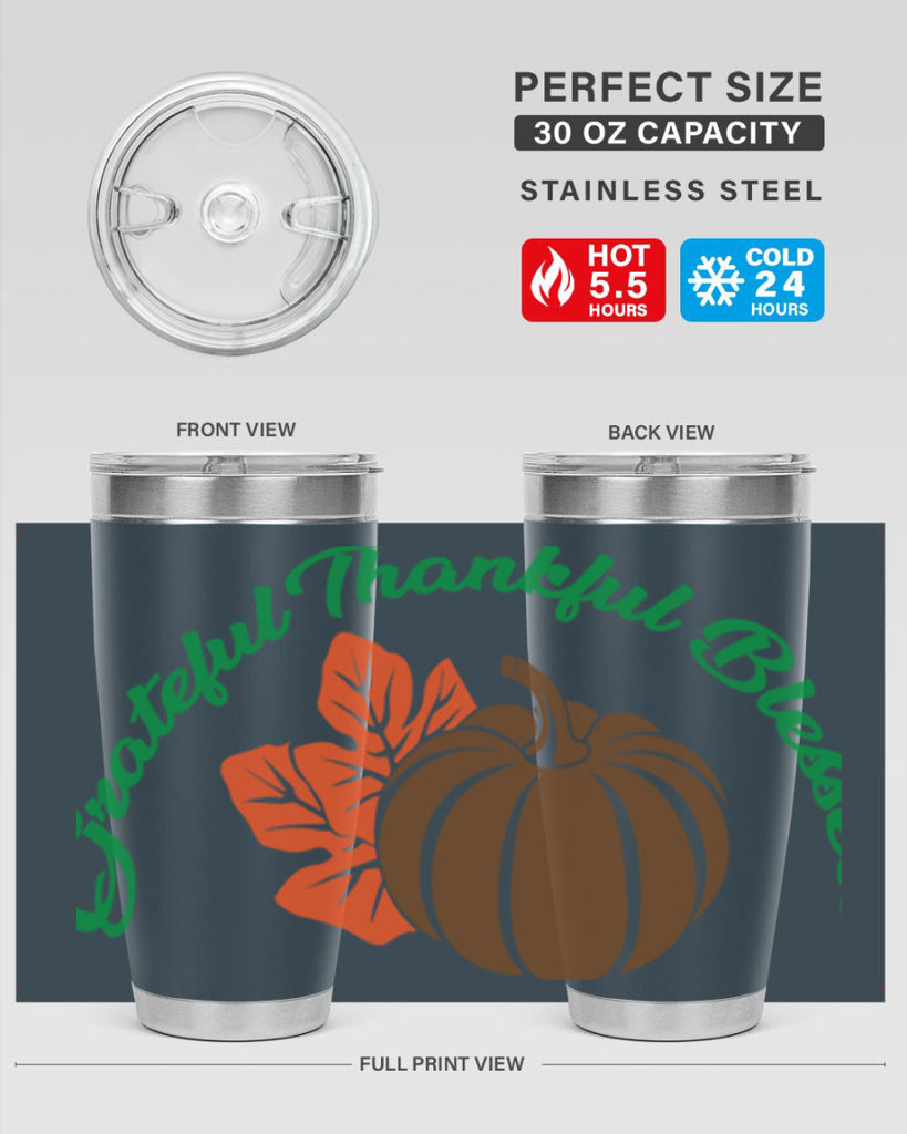 Grateful Thankful Blessed 214#- fall- Tumbler