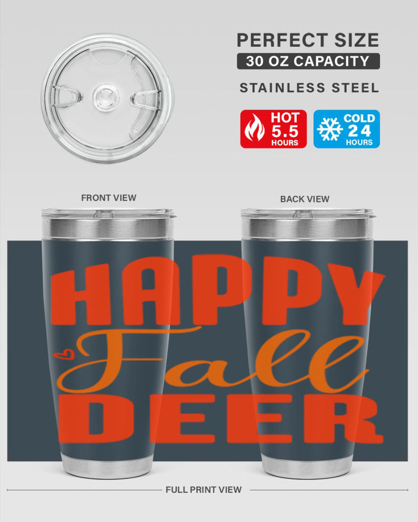 Happy Fall Deer Design 218#- fall- Tumbler