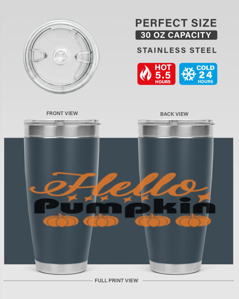 Hello Pumpkin 292#- fall- Tumbler