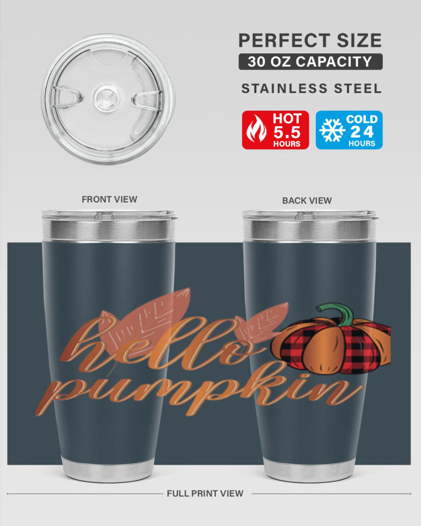 Hello Pumpkin 294#- fall- Tumbler