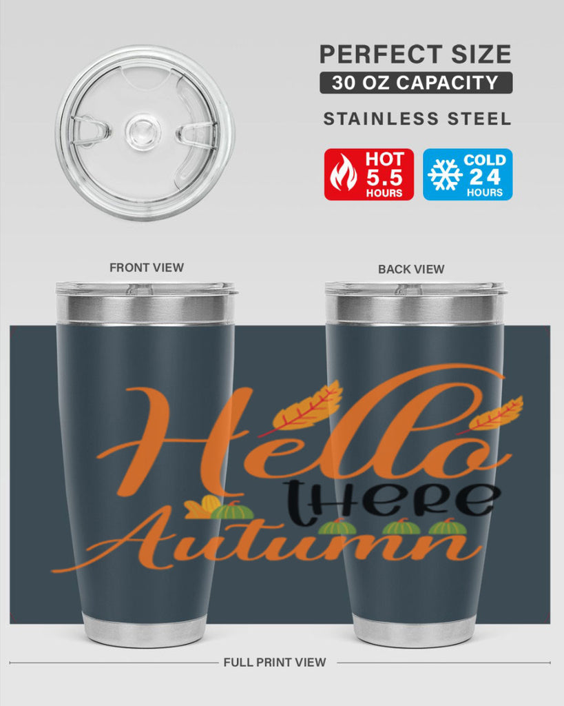 Hello There Autumn 297#- fall- Tumbler