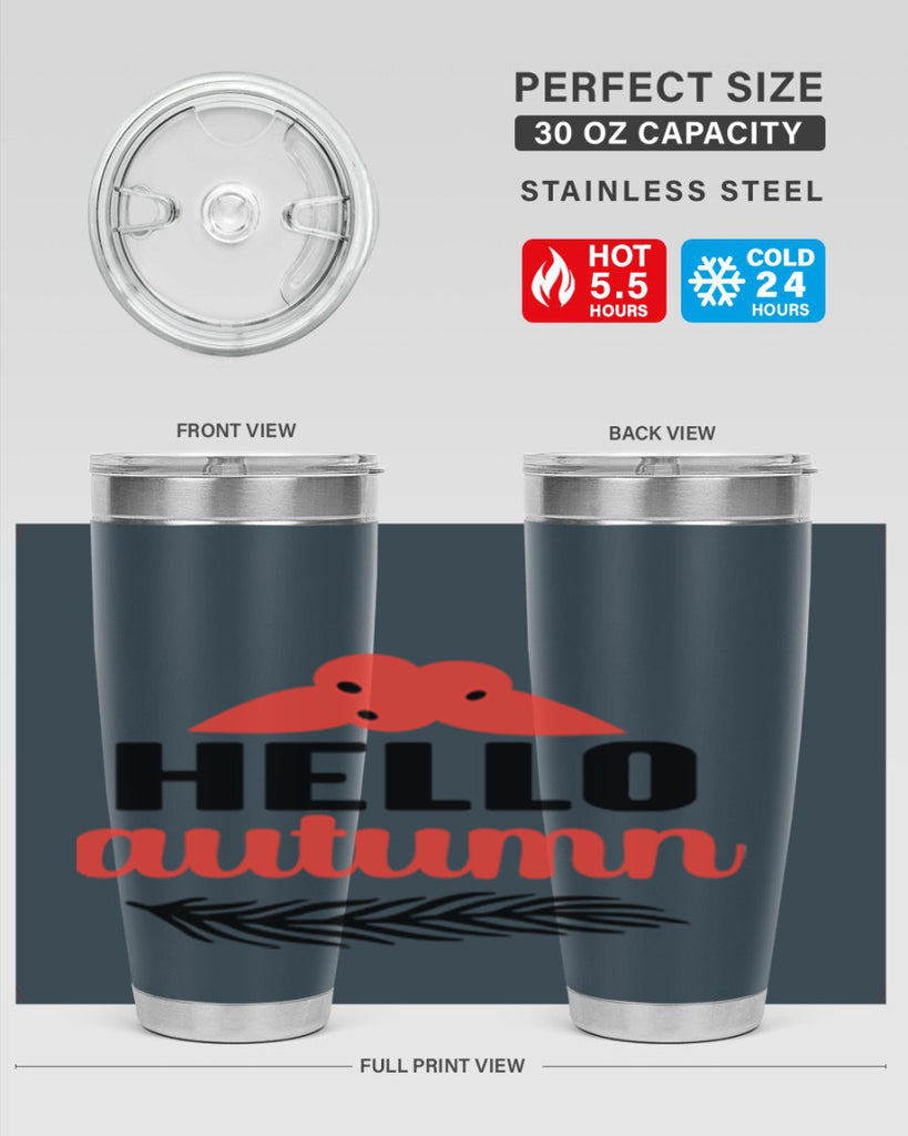 Hello autumn 269#- fall- Tumbler