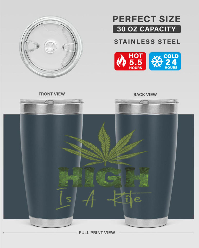 High Is A Kite Sublimation 115#- marijuana- Tumbler