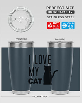 I Love My Cat Style 57#- cat- Tumbler