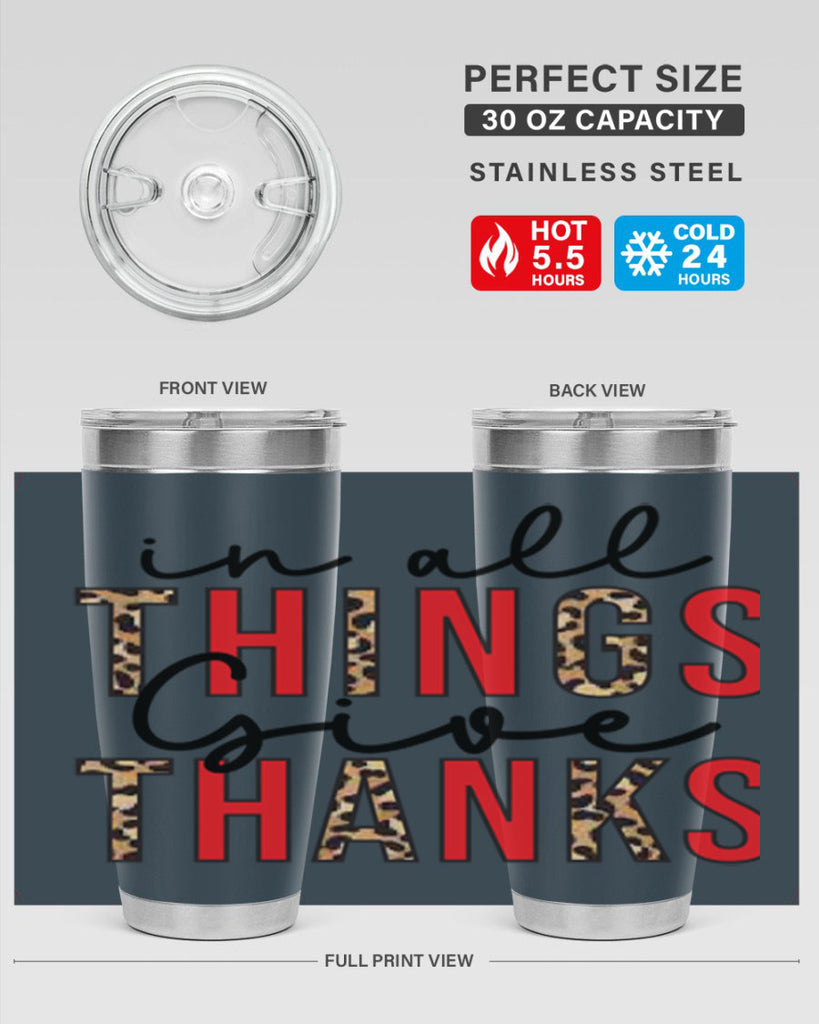 In all things give thanks 352#- fall- Tumbler
