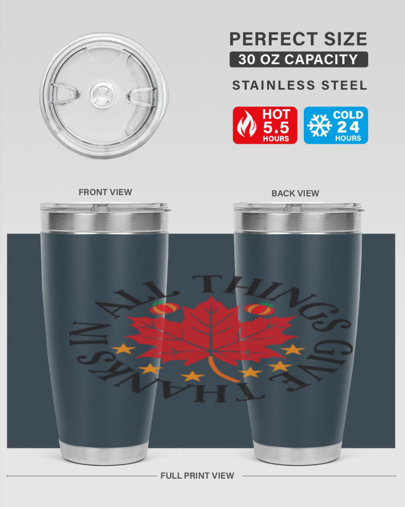 Inallthingsgivethanks 353#- fall- Tumbler