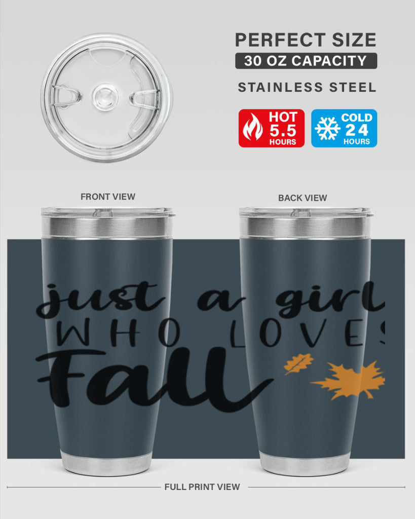 Just A Girl Who Loves Fall 380#- fall- Tumbler