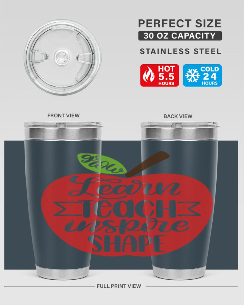 Learn Teach Inspire Shape Style 68#- teacher- tumbler