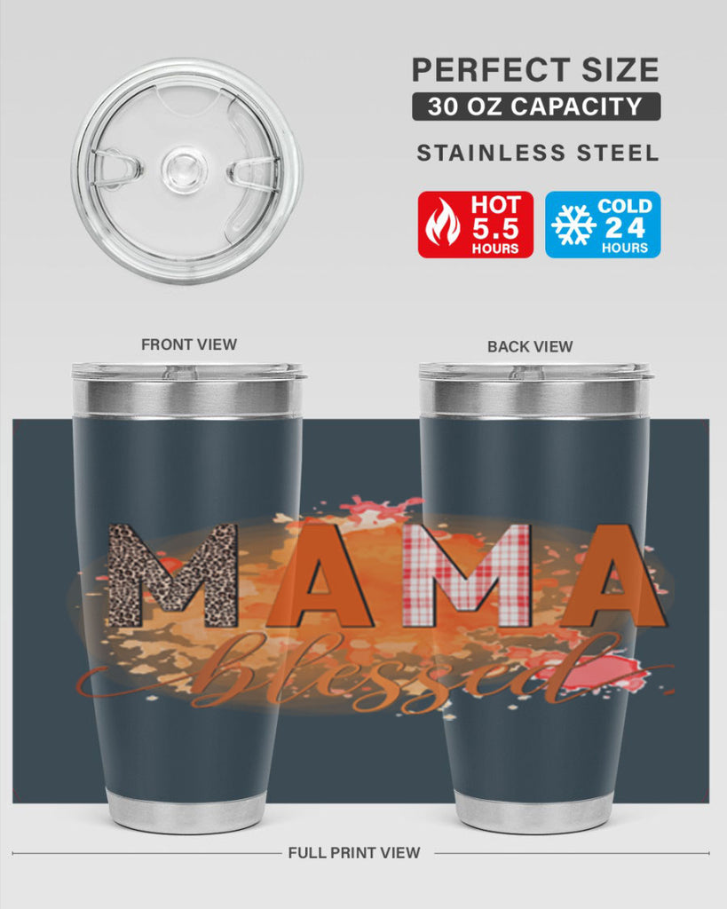 Mama Blessed 418#- fall- Tumbler