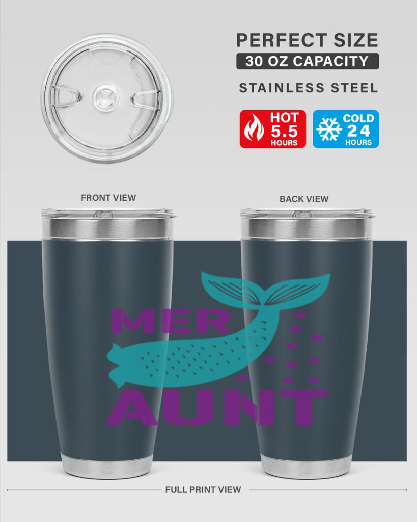 Mer Aunt 319#- mermaid- Tumbler