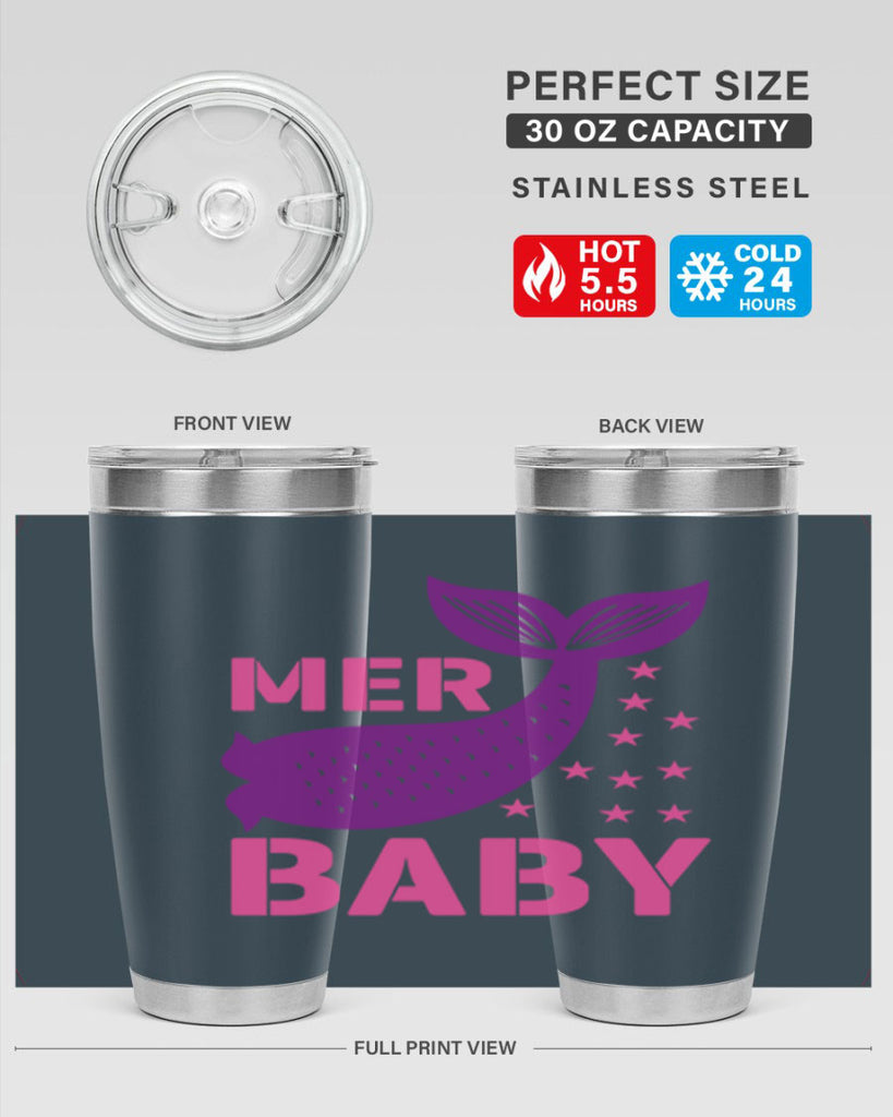 Mer Baby 321#- mermaid- Tumbler