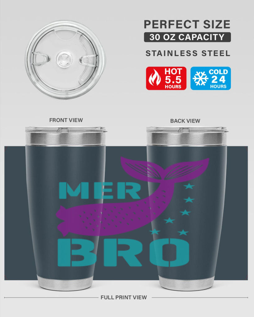 Mer Bro 322#- mermaid- Tumbler