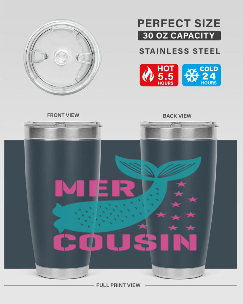 Mer Cousin 324#- mermaid- Tumbler