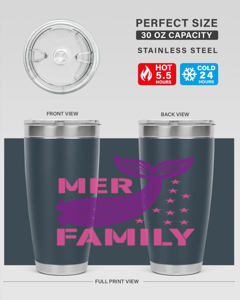 Mer Family 327#- mermaid- Tumbler