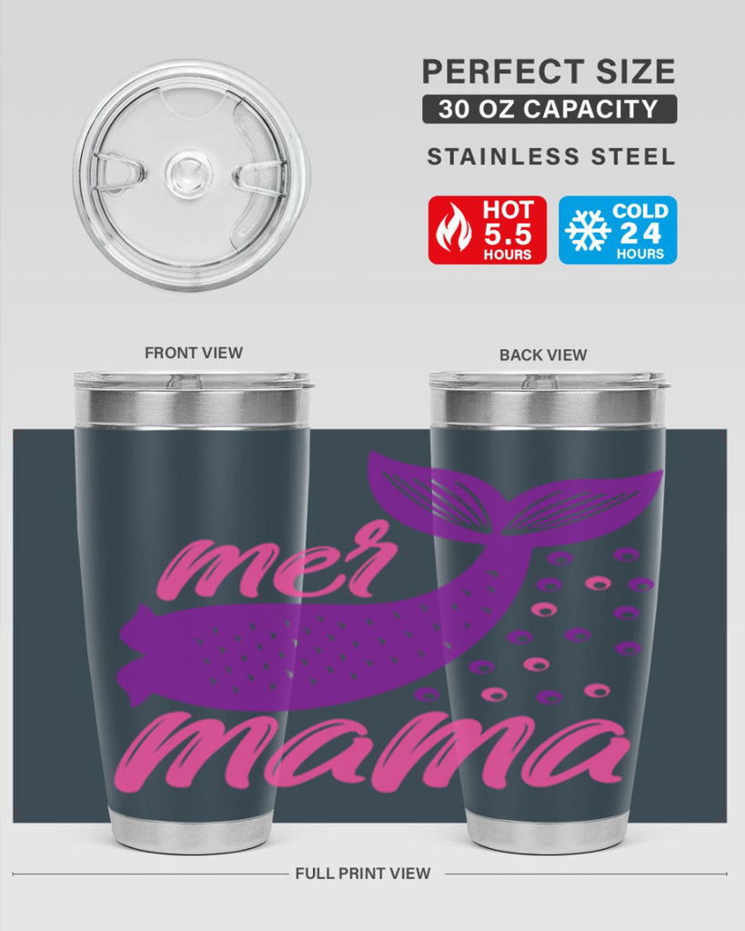 Mer Mama 335#- mermaid- Tumbler