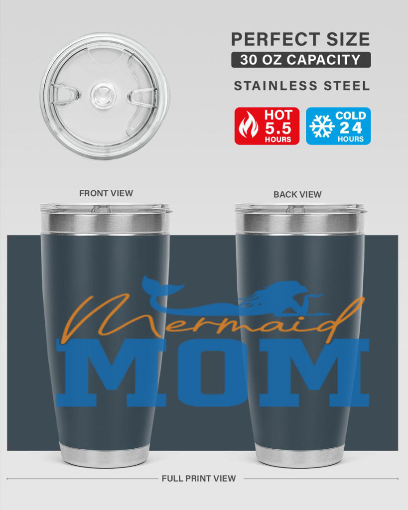 Mermaid Mom 375#- mermaid- Tumbler