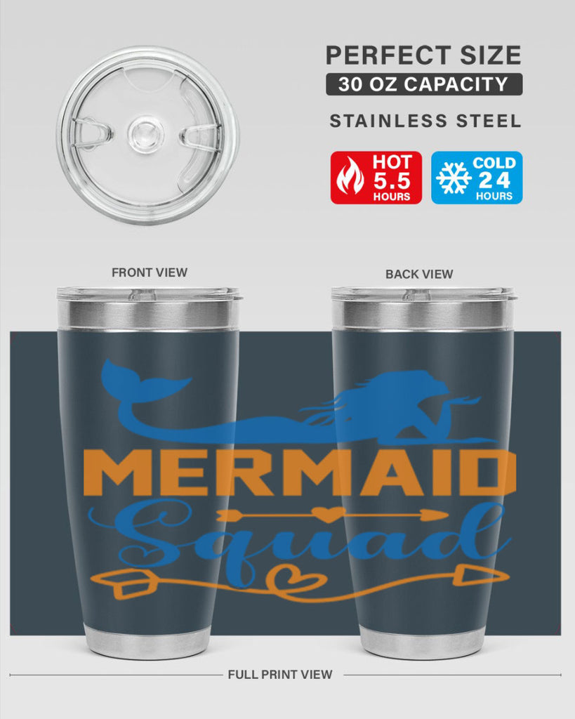 Mermaid Squad 385#- mermaid- Tumbler