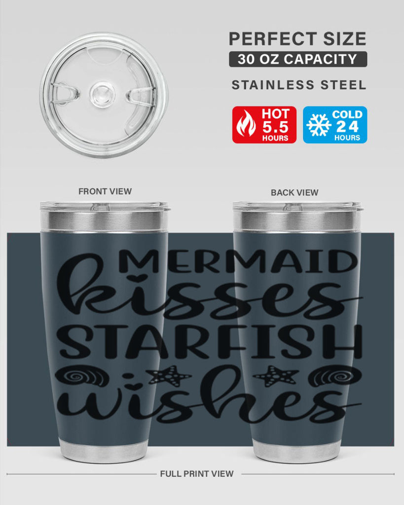 Mermaid kisses starfish wishes 426#- mermaid- Tumbler