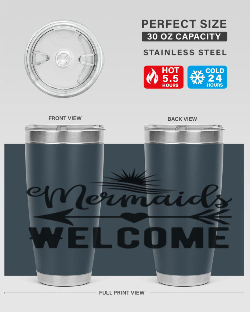 Mermaids Welcome 500#- mermaid- Tumbler